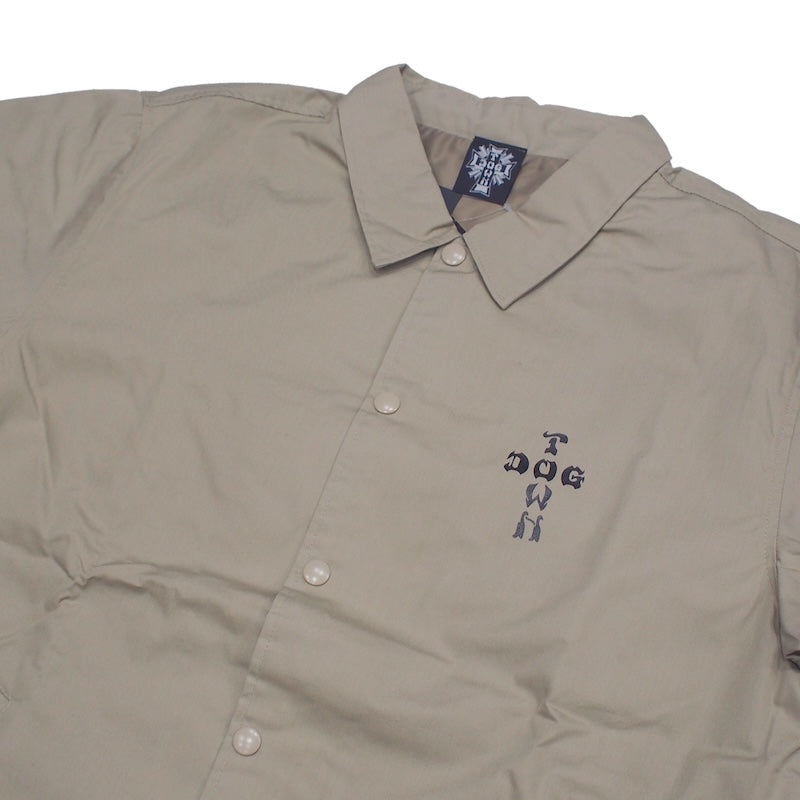 DOGTOWN コーチジャケット "DT DRESSEN 1 T/C COACH JACKET" (Beige / Black)