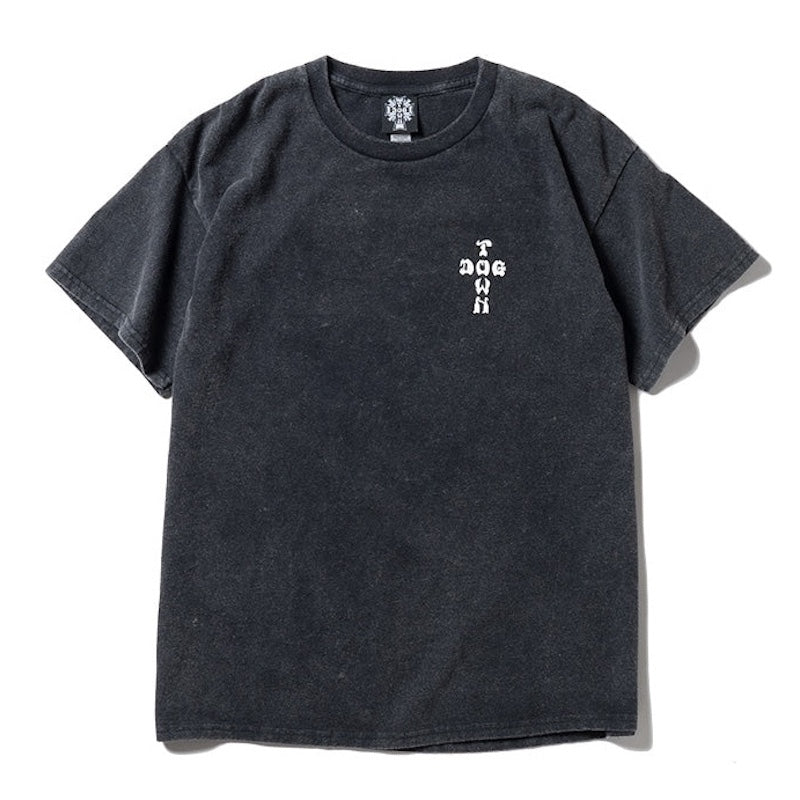 DOGTOWN Tシャツ "CROSS LOGO POWDER FROST TEE" (Black / White)