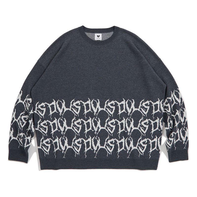 Deviluse　セーター　"BRUTAL KNIT CREWNECK"　(Gray)