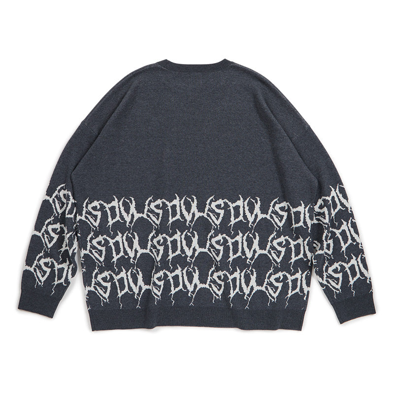 Deviluse セーター "BRUTAL KNIT CREWNECK" (Gray)
