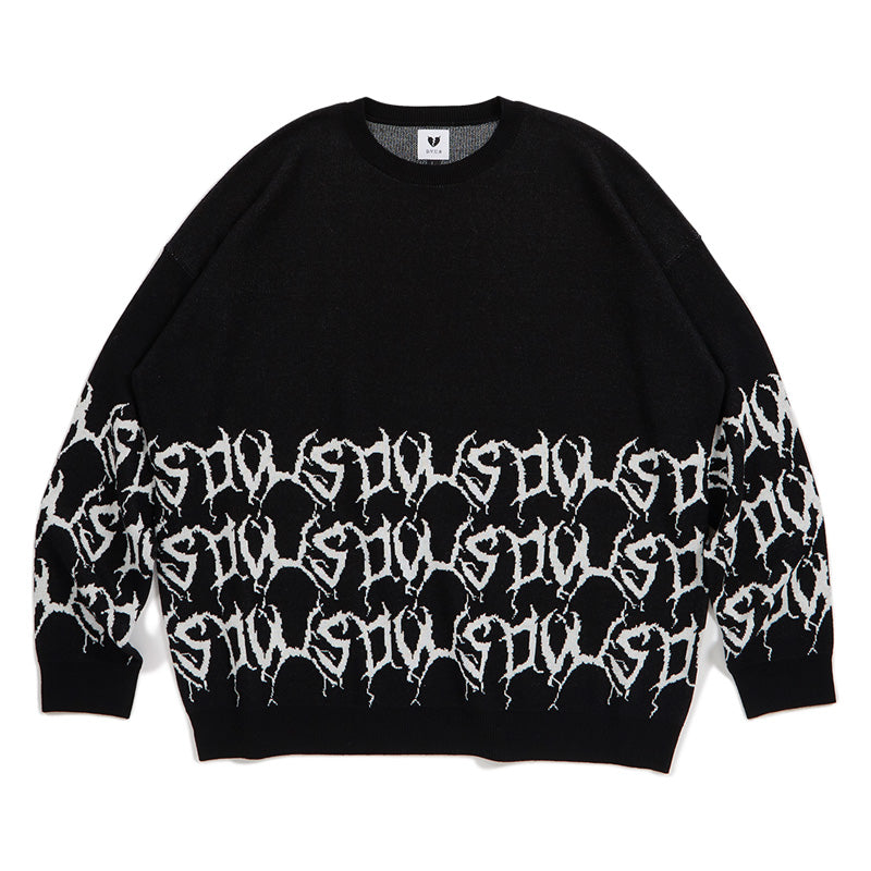 Deviluse　セーター　"BRUTAL KNIT CREWNECK"　(Black)