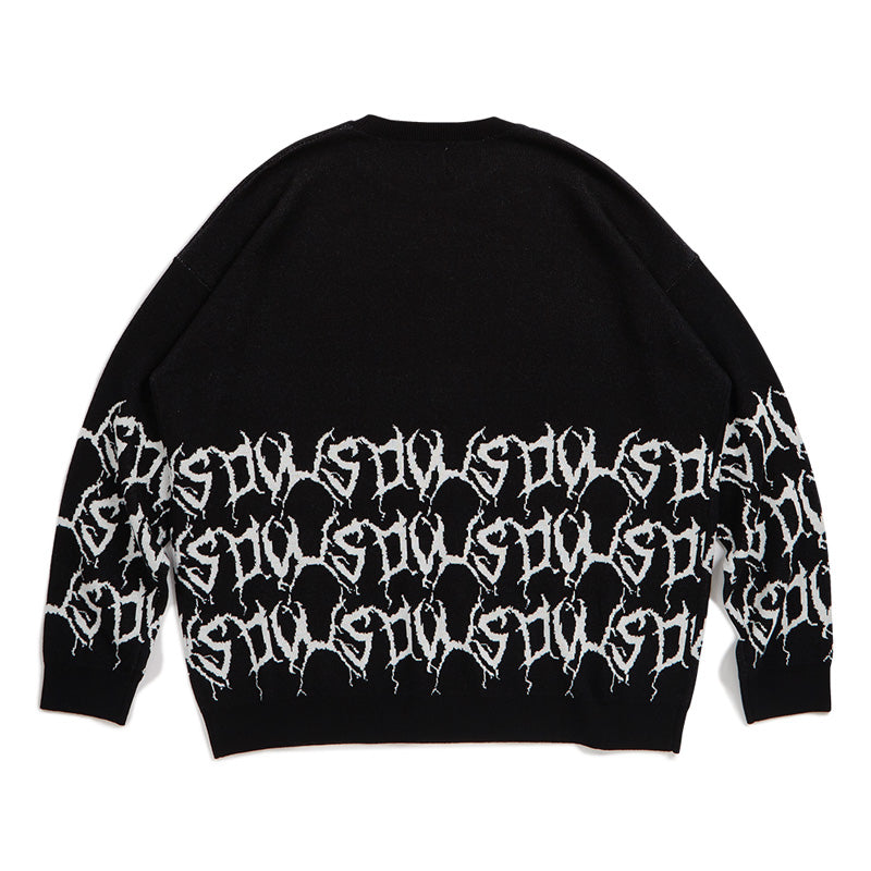 Deviluse セーター "BRUTAL KNIT CREWNECK" (Black)