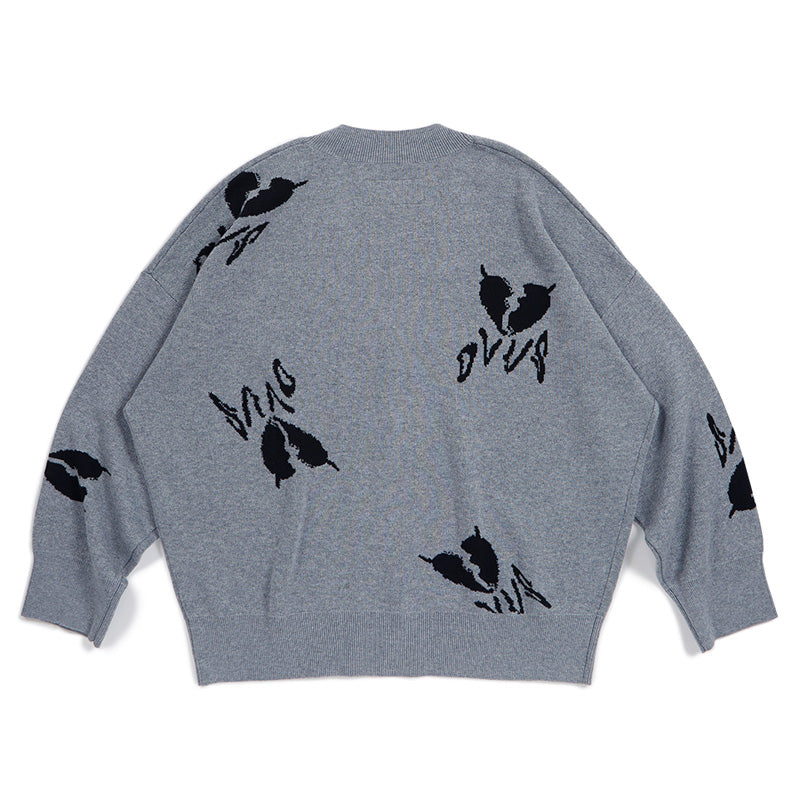 Deviluse カーディガン "HEARTACHES CARDIGAN" (Gray)