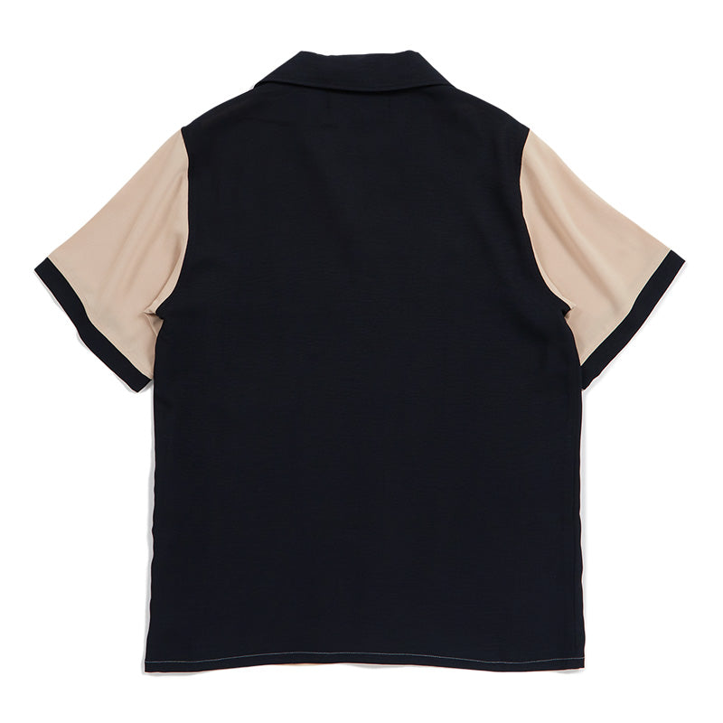 ★30%OFF★ Deviluse S/Sシャツ "BOWLING SHIRTS" (Khaki)