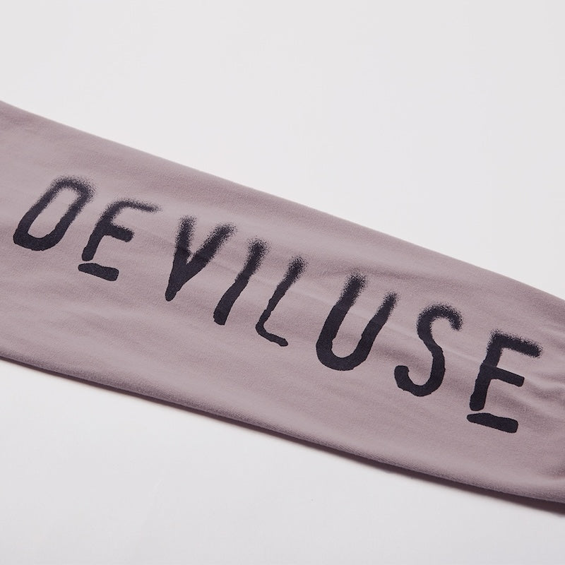 Deviluse L/STシャツ "STENCIL L/S TEE" (Pink)