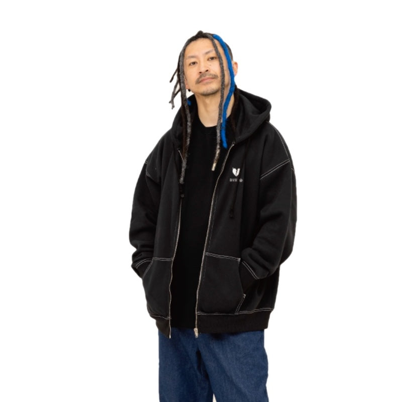 Deviluse ジップパーカー "HEARTACHES ZIP HOODED" (Black)