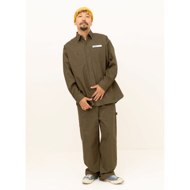 Deviluse L/Sシャツ "WORK SHIRTS" (Olive)