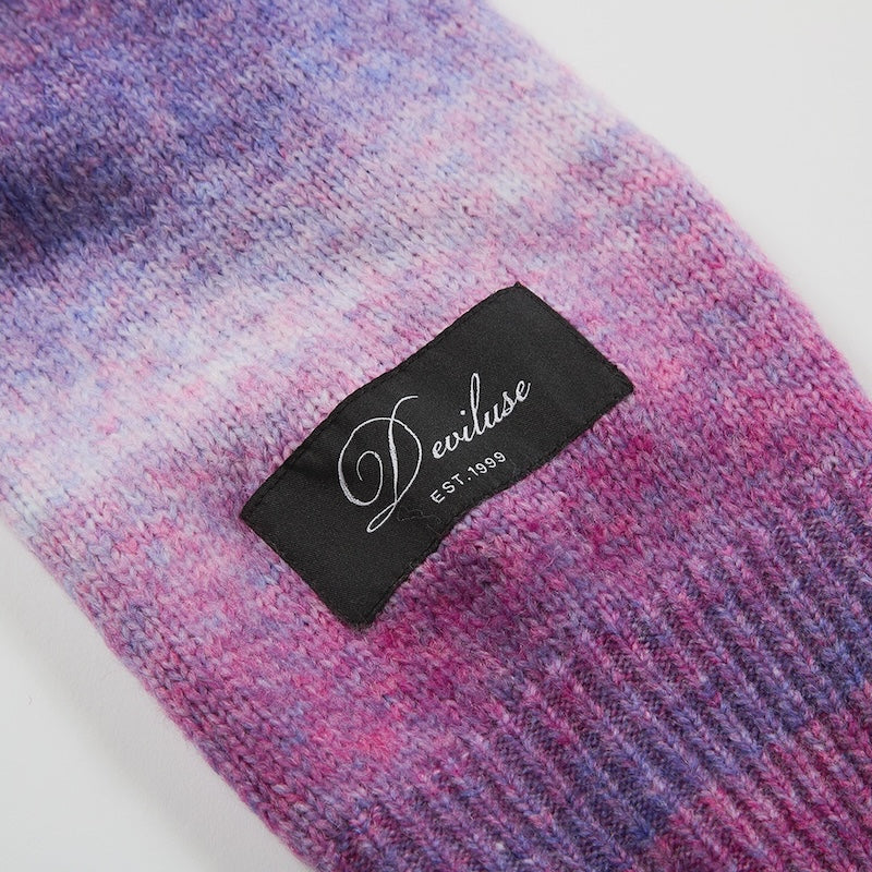Deviluse セーター "BORDER KNIT CREWNECK" (Purple)
