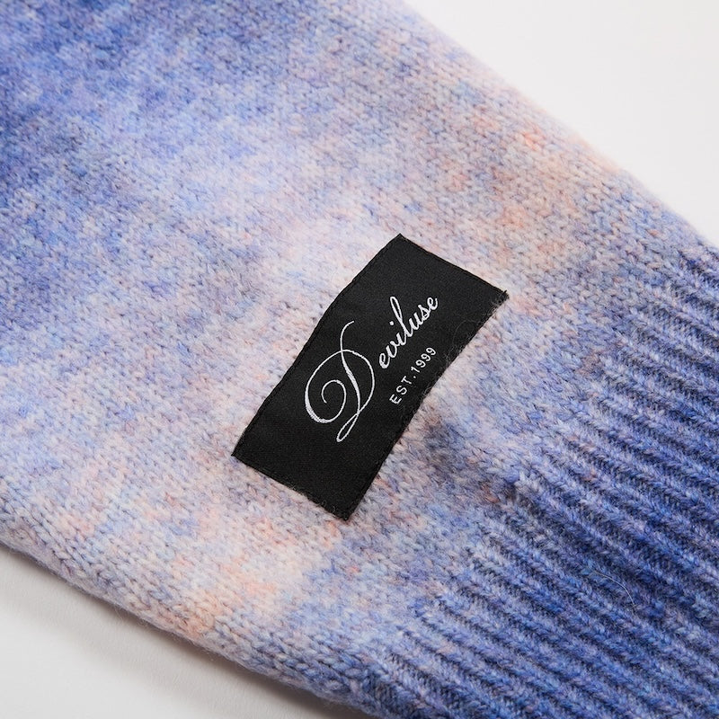 Deviluse セーター "BORDER KNIT CREWNECK" (Blue)