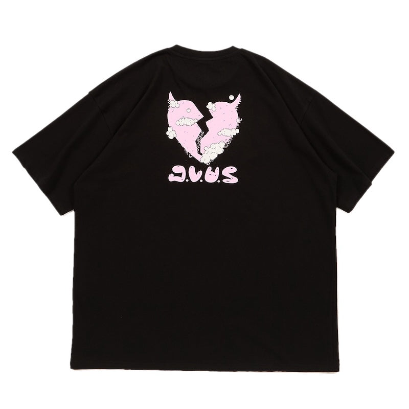Deviluse Tシャツ "FOAMING HEART TEE" (Black)