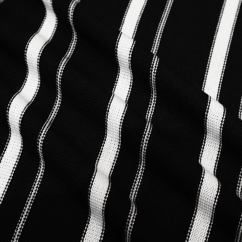 Deviluse ポロシャツ "STRIPE POLO" (Black)