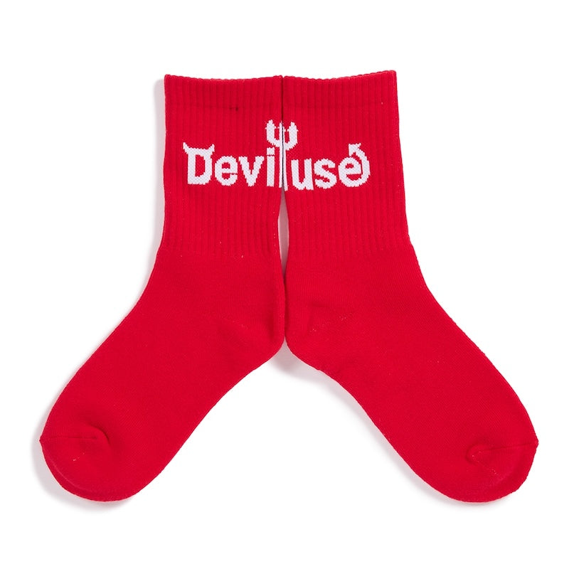 Deviluse ソックス "LOGO SOCKS" (Red)