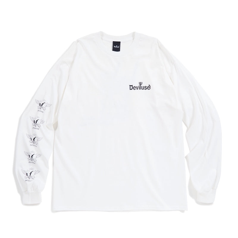 Deviluse L/STシャツ "SWING L/S TEE" (White)