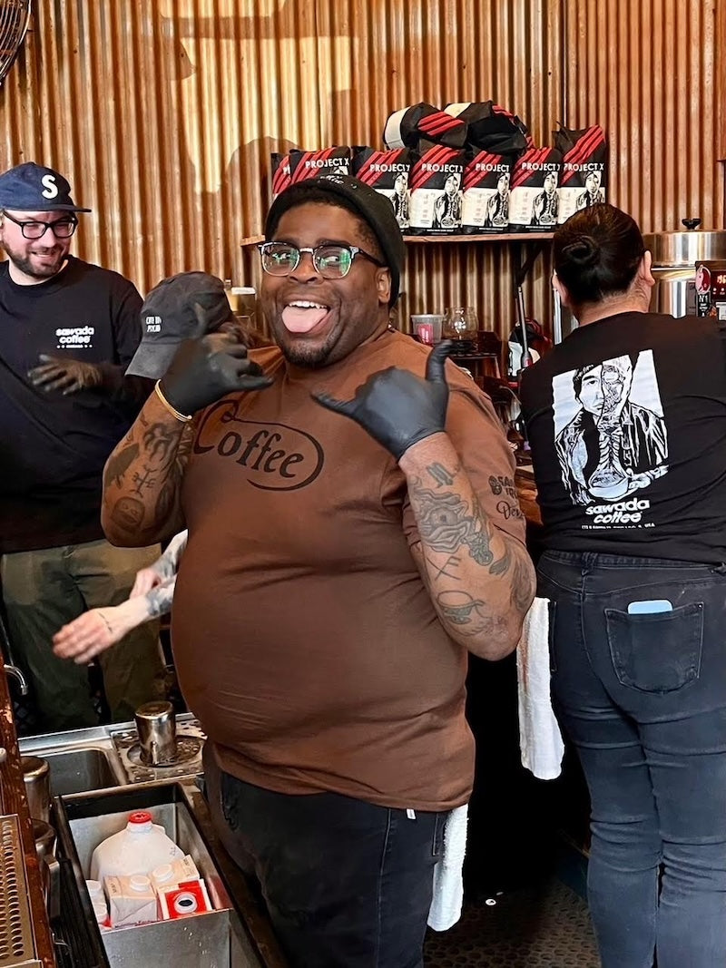 Devilock Tシャツ "SAWADA HIROSHI x DEVILOCK コラボTEE" (Brown)