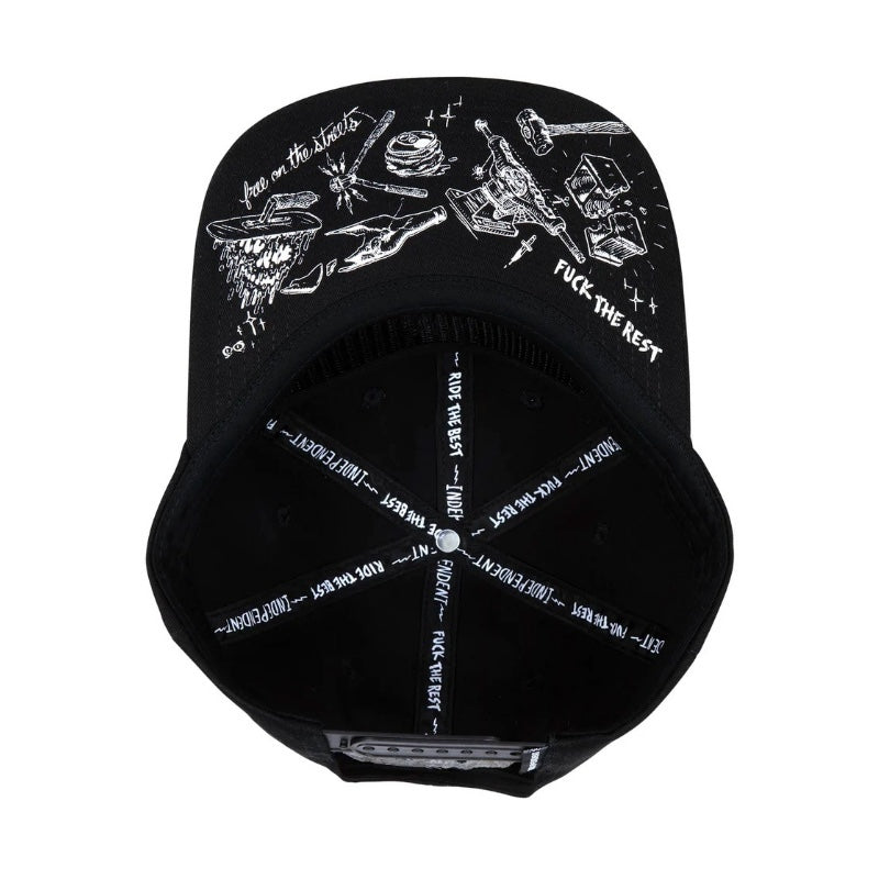 INDEPENDENT キャップ "BRATRUD NOTEBOOK SNAPBACK CAP" (Black)