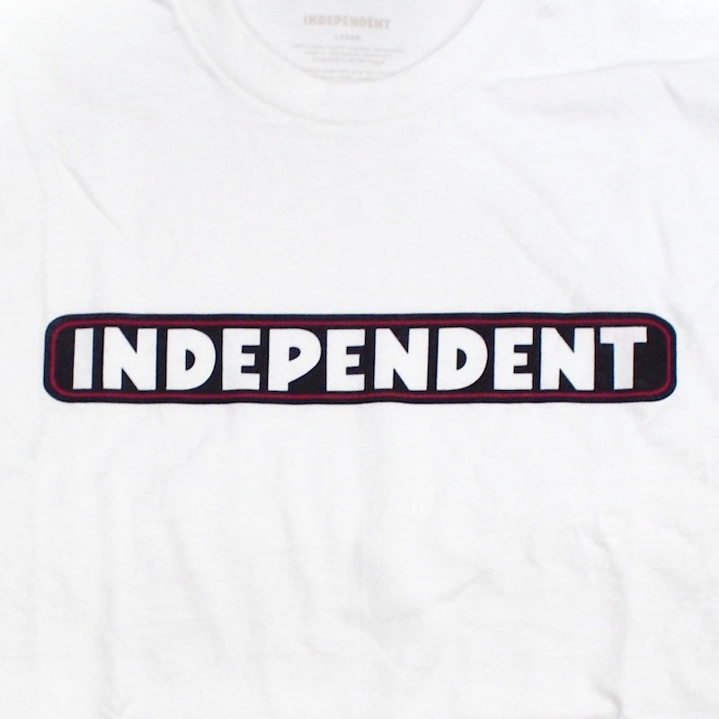 INDEPENDENT Tシャツ BAR LOGOTEE ホワイト 商品画像 フロントプリント