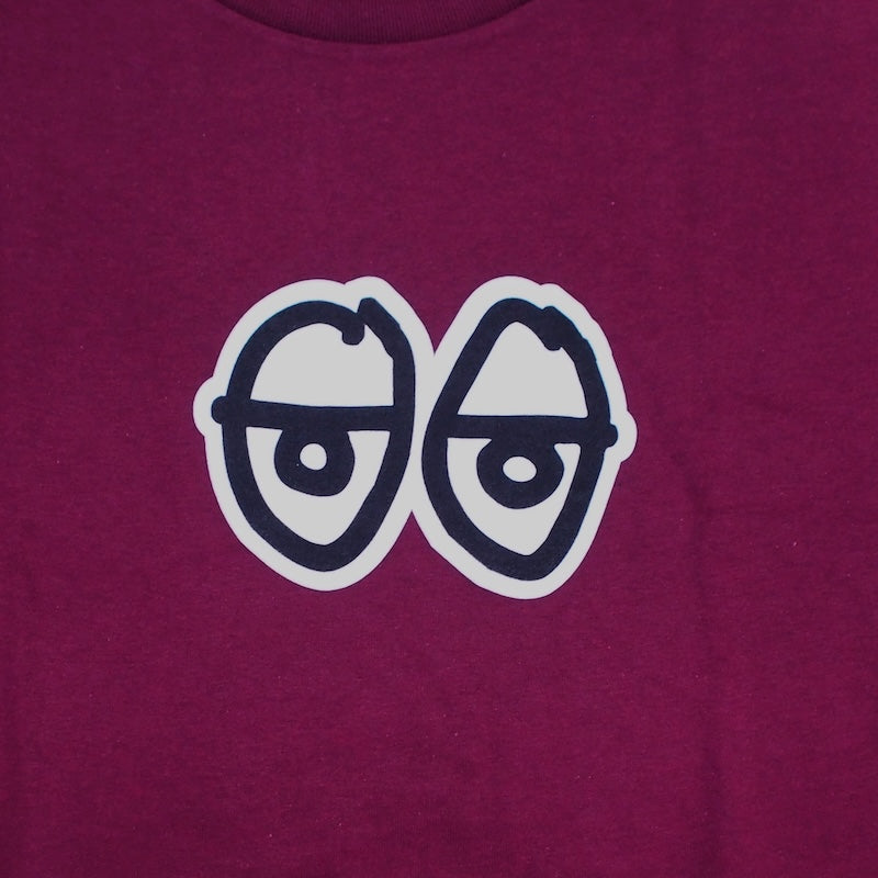 KROOKED Tシャツ "EYES LG TEE" (Burgundy)