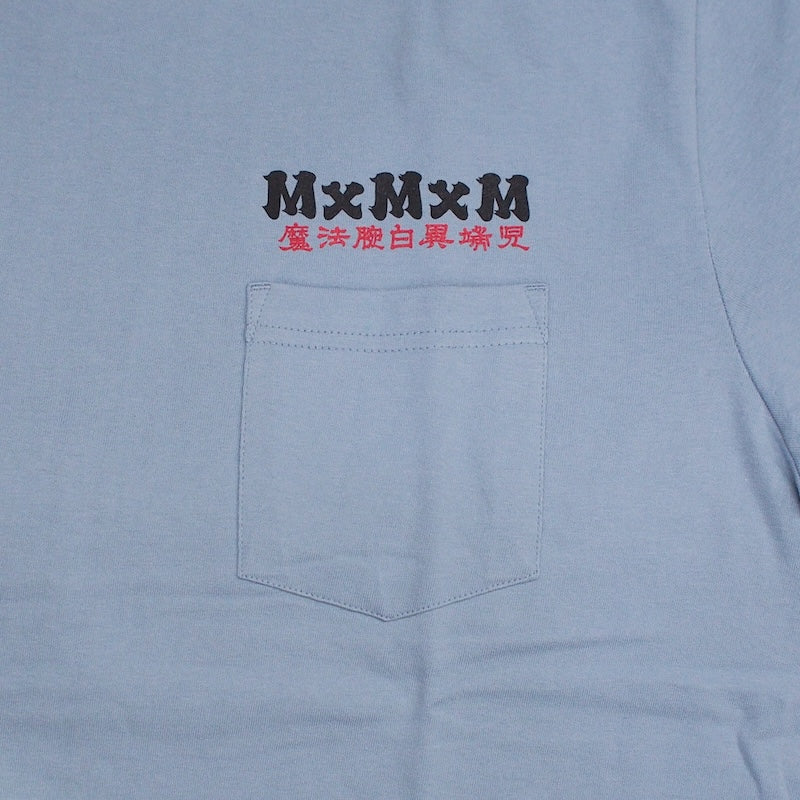 MxMxM "はみだし猫 POCKET TEE" (Blue)