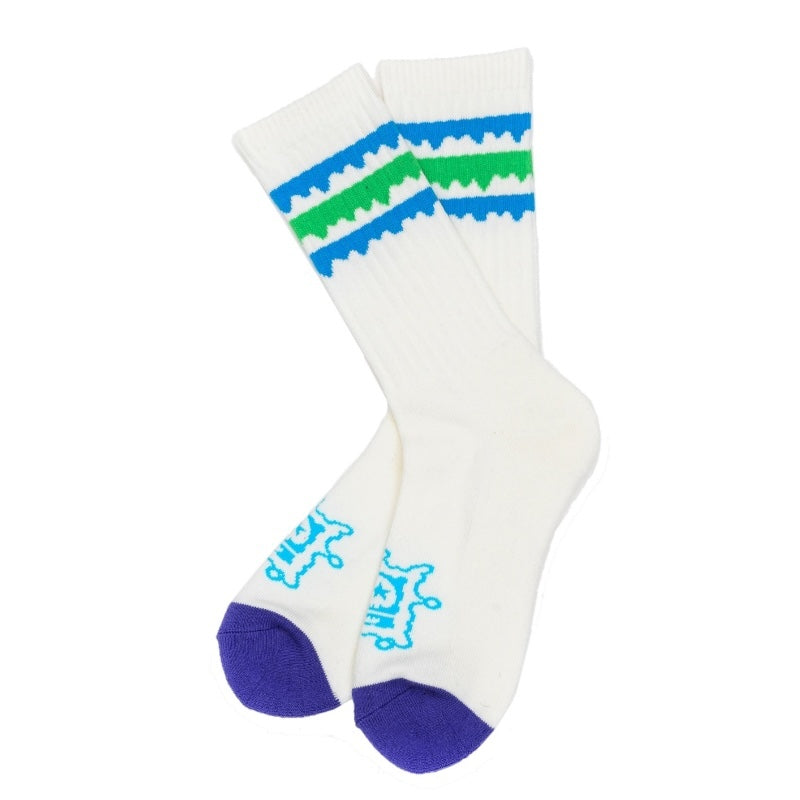 MxMxM "どろどろソックス" (White / Blue)