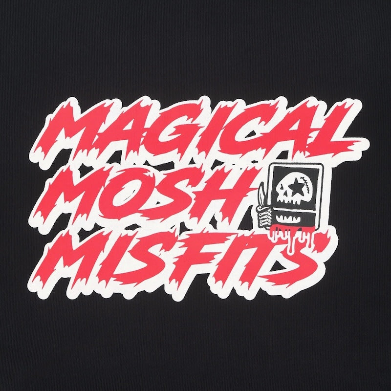 CHUCKY x MxMxM コラボパーカー MAGICAL MOSH CHUCKY HOODIE ブラック 正面 プリント