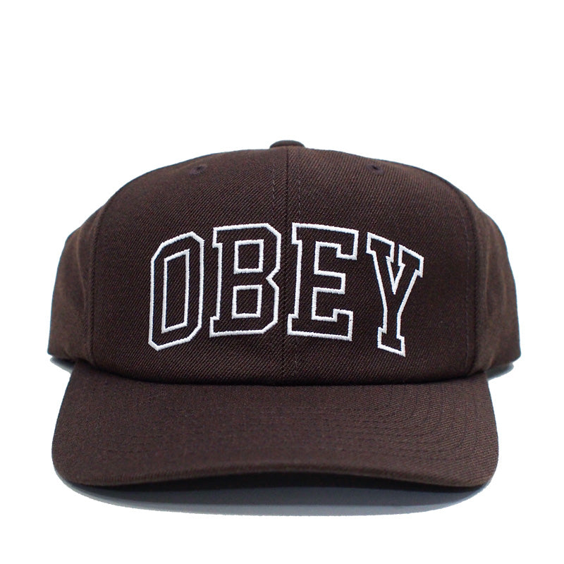 OBEY　キャップ　"OBEY ACADEMY 6 PANEL SNAPBACK CAP"　(Dark Chocolate)