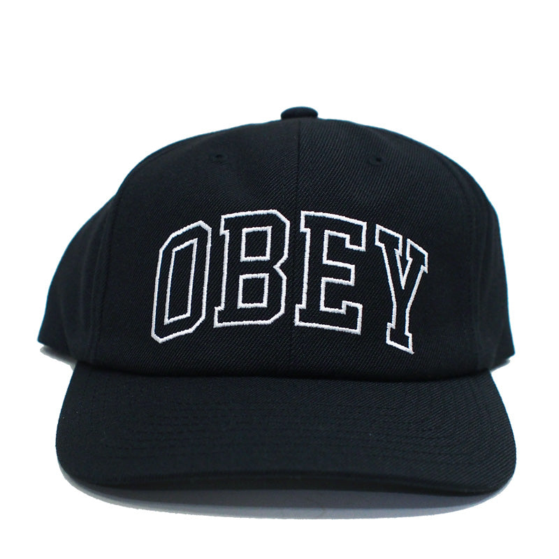 OBEY　キャップ　"OBEY ACADEMY 6 PANEL SNAPBACK CAP"　(Black)