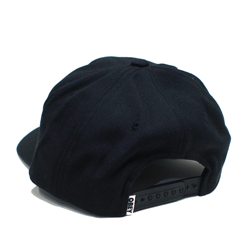 OBEY　キャップ　"OBEY ACADEMY 6 PANEL SNAPBACK CAP"　(Black)