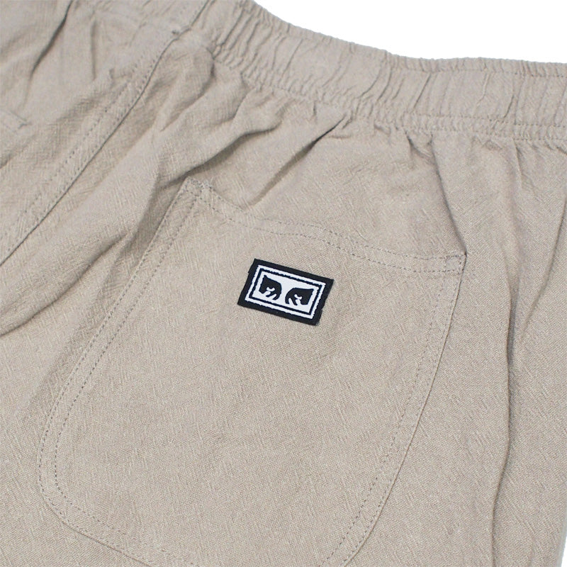 OBEY ショーツ "EASY LINEN SHORT" (Oatmeal)