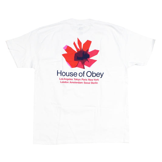 OBEY　Tシャツ　"HOUSE OF OBEY FLORAL CLASSIC TEE"　(White)