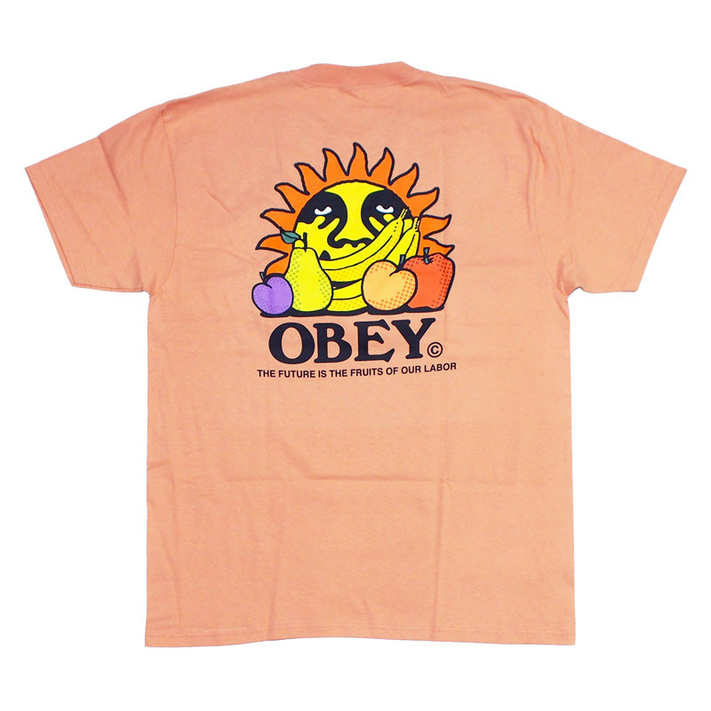 OBEY　Tシャツ　"THE FUTURE IS THE FRUITS OF OUR LABOR CLASSIC TEE"　(Citrus)