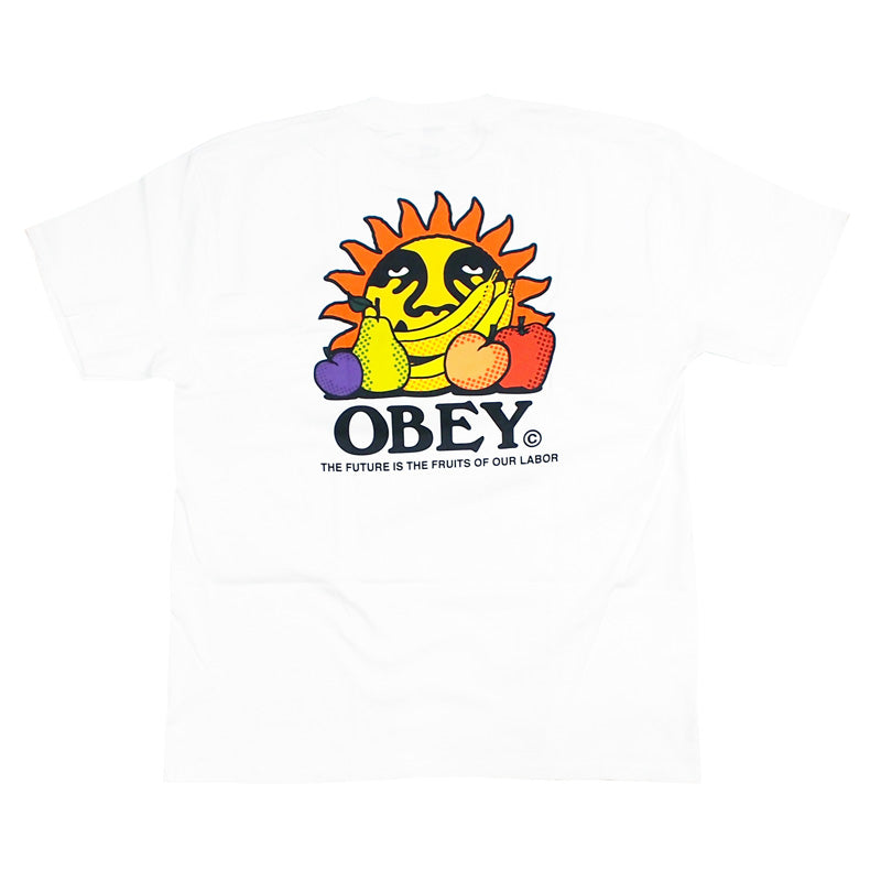 OBEY　Tシャツ　"THE FUTURE IS THE FRUITS OF OUR LABOR CLASSIC TEE"　(White)