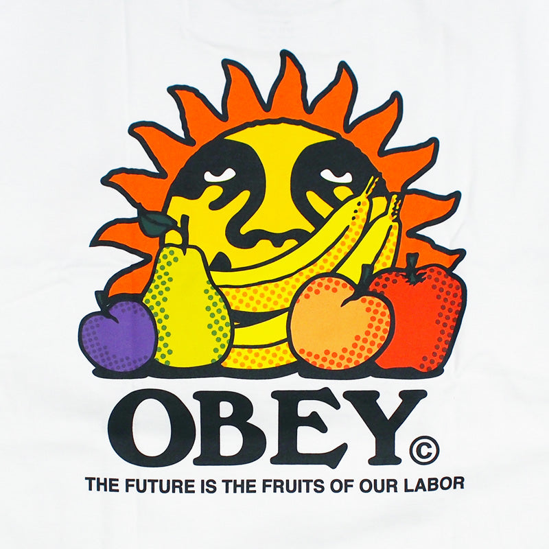 OBEY　Tシャツ　"THE FUTURE IS THE FRUITS OF OUR LABOR CLASSIC TEE"　(White)