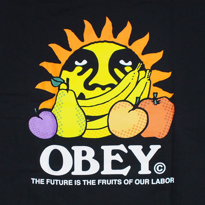 OBEY Tシャツ "THE FUTURE IS THE FRUITS OF OUR LABOR CLASSIC TEE" (Black)