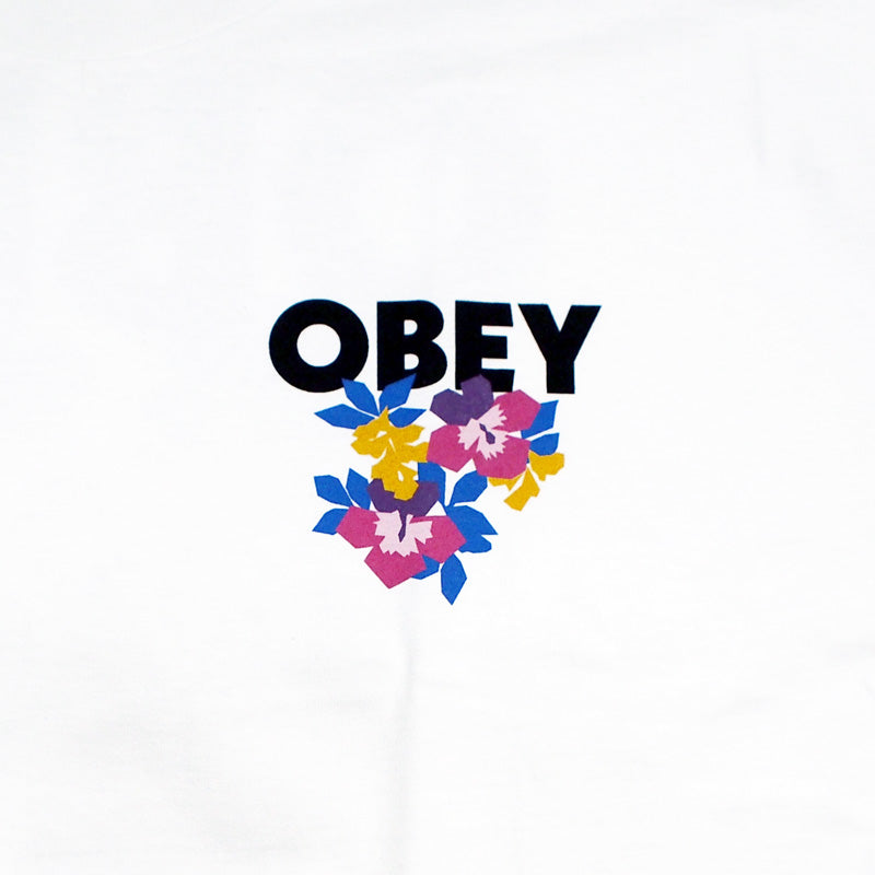 ★30%OFF★ OBEY Tシャツ "OBEY FLORAL GARDEN CLASSIC TEE" (White)