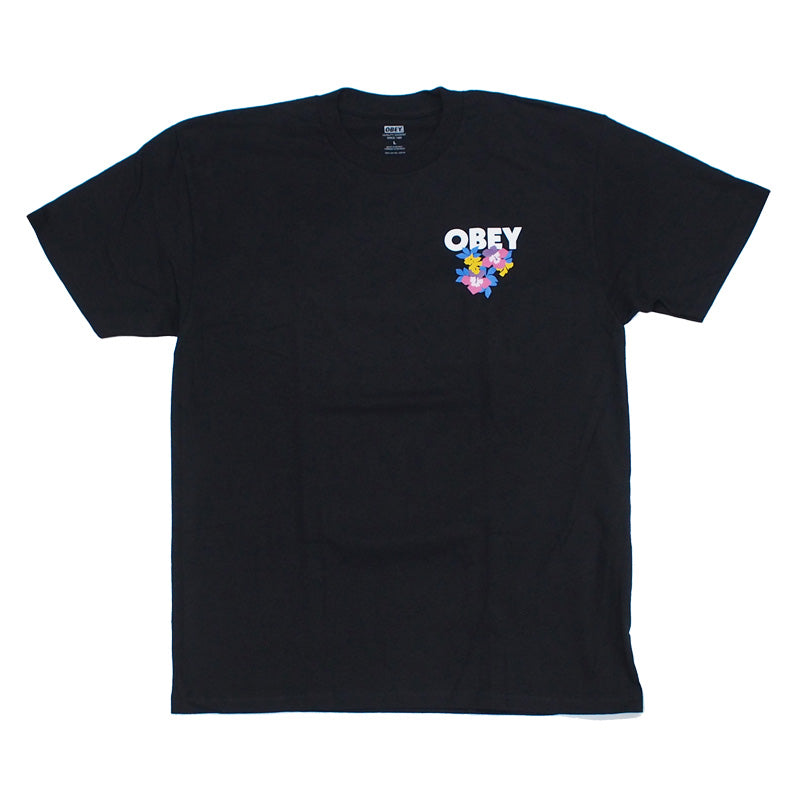 OBEY　Tシャツ　"OBEY FLORAL GARDEN CLASSIC TEE"　(Black)