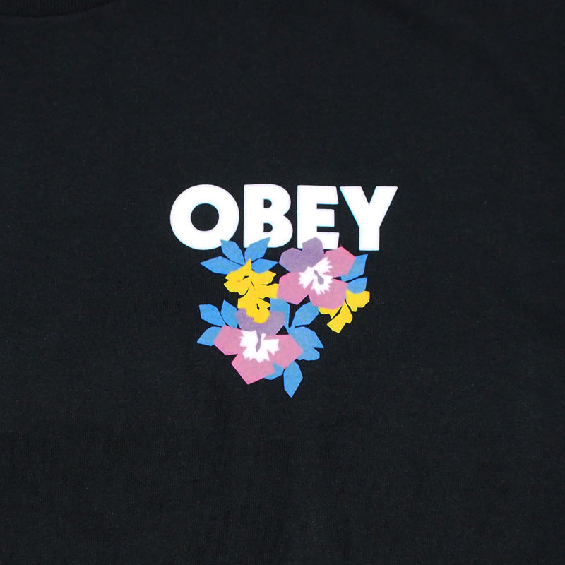 ★30%OFF★ OBEY Tシャツ "OBEY FLORAL GARDEN CLASSIC TEE" (Black)