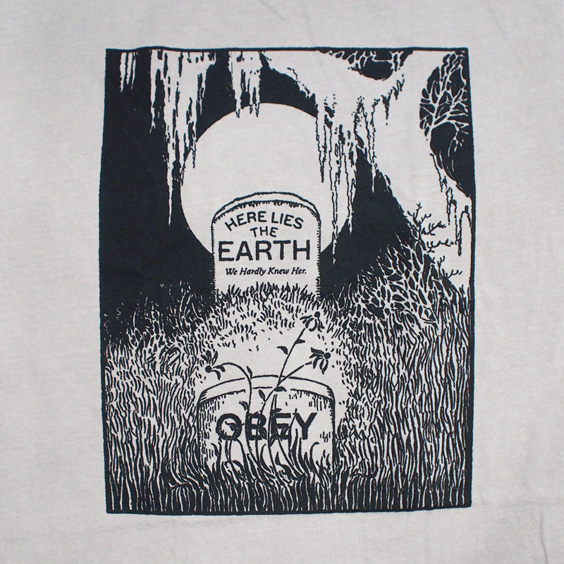 OBEY Tシャツ "OBEY HERE LIES THE EARTH PIGMENT CLASSIC TEE" (Silver Gray)