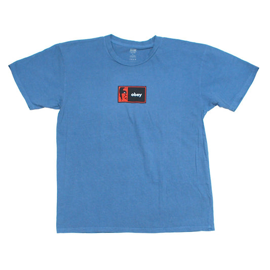 OBEY　Tシャツ　"OBEY HALF ICON PIGMENT CLASSIC TEE"　(Coronet Blue)