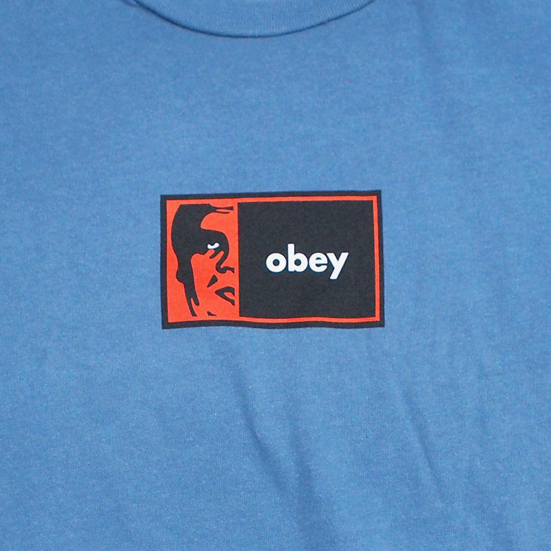 ★30%OFF★ OBEY Tシャツ "OBEY HALF ICON PIGMENT CLASSIC TEE" (Coronet Blue)