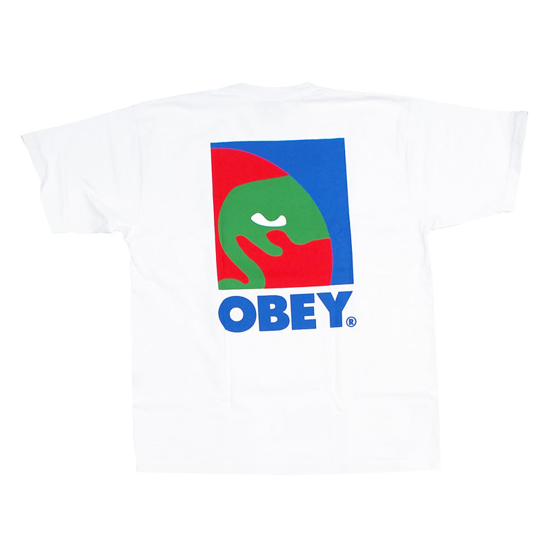 OBEY　Tシャツ　"OBEY CIRCULAR ICON HEAVYWEIGHT BOX TEE"　(White)