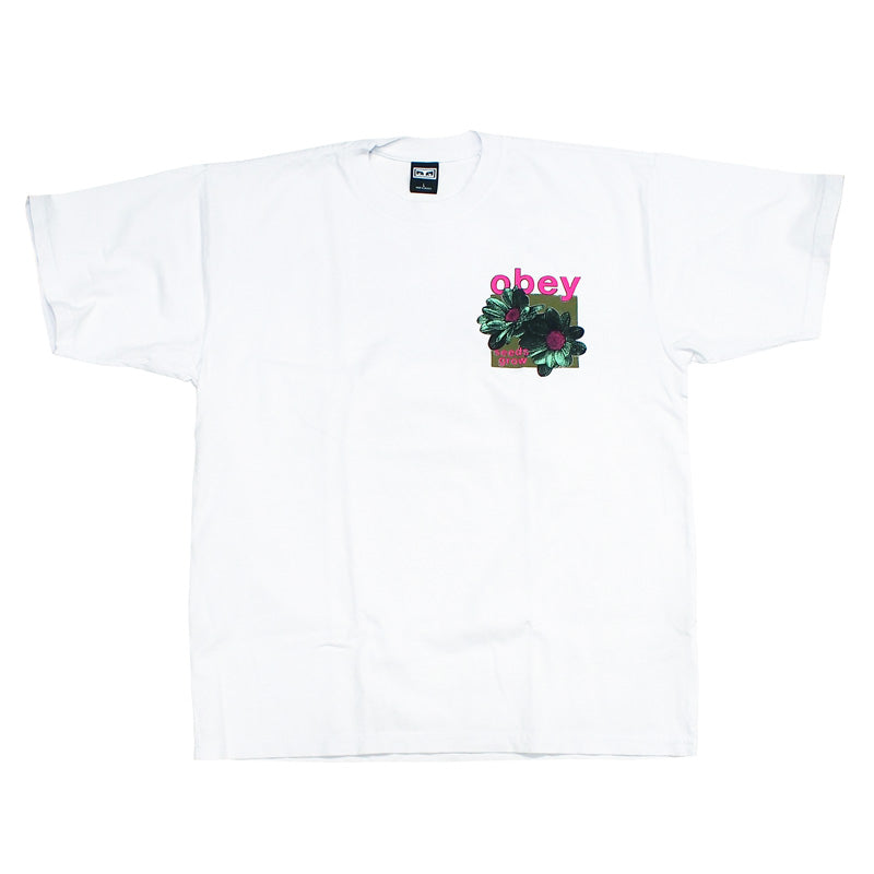 OBEY　Tシャツ　"OBEY SEEDS GROW HEAVYWEIGHT BOX TEE"　(White)