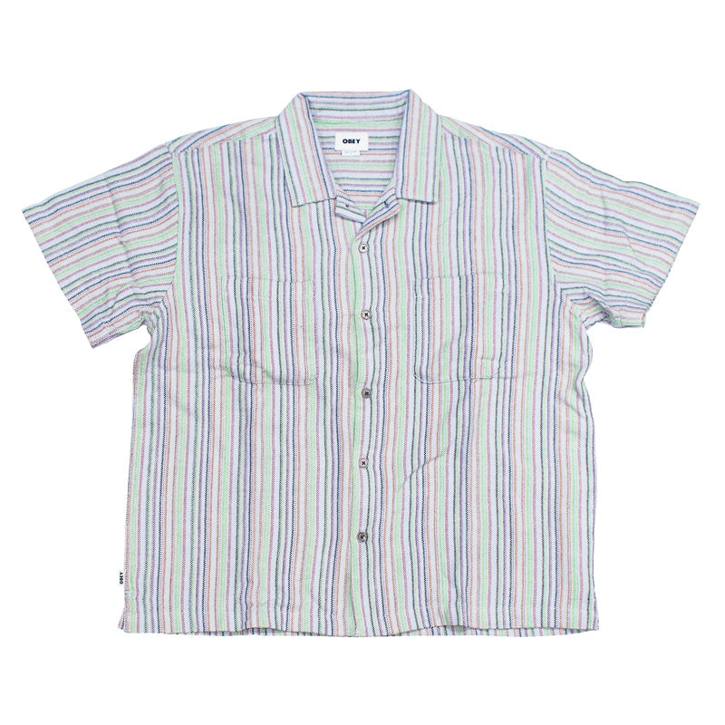 OBEY S/Sシャツ "TALBY WOVEN" (Hydrangea Multi)