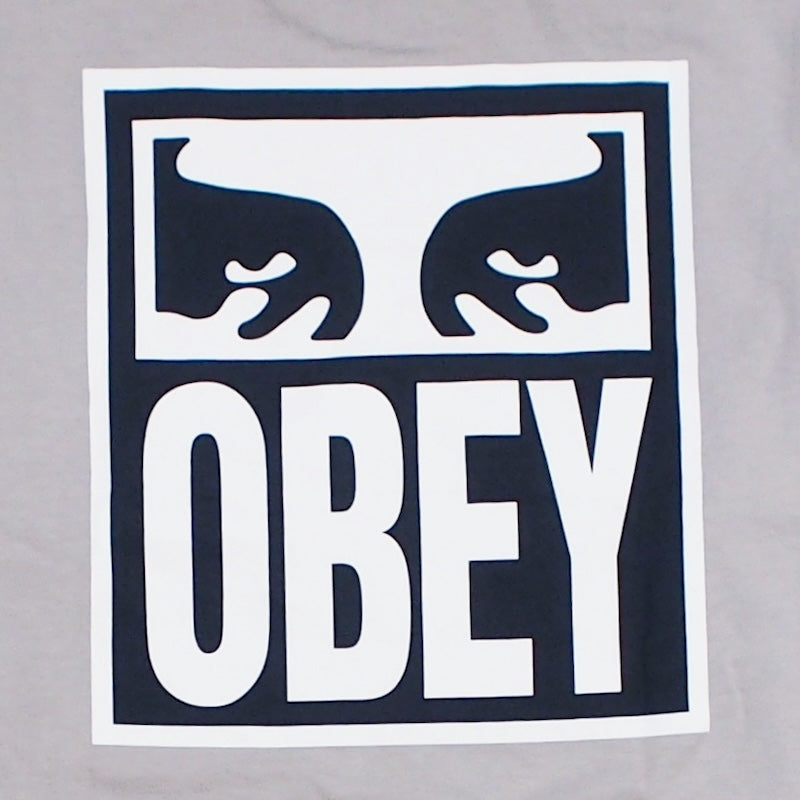 OBEY L/STシャツ "OBEY EYES ICON 2 HEAVYWEIGHT LONG SLEEVE TEE" (Silver Gray)