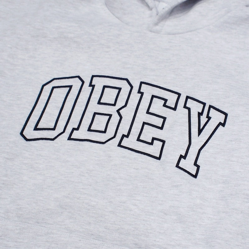 OBEY パーカー "COLLEGIATE EXTRA HEAVY HOOD II" (Ash Gray)
