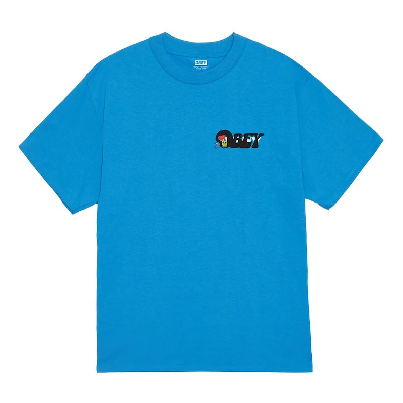 OBEY Tシャツ "OBEY EARTH DROP OUT CLASSIC TEE" (Azure Blue)