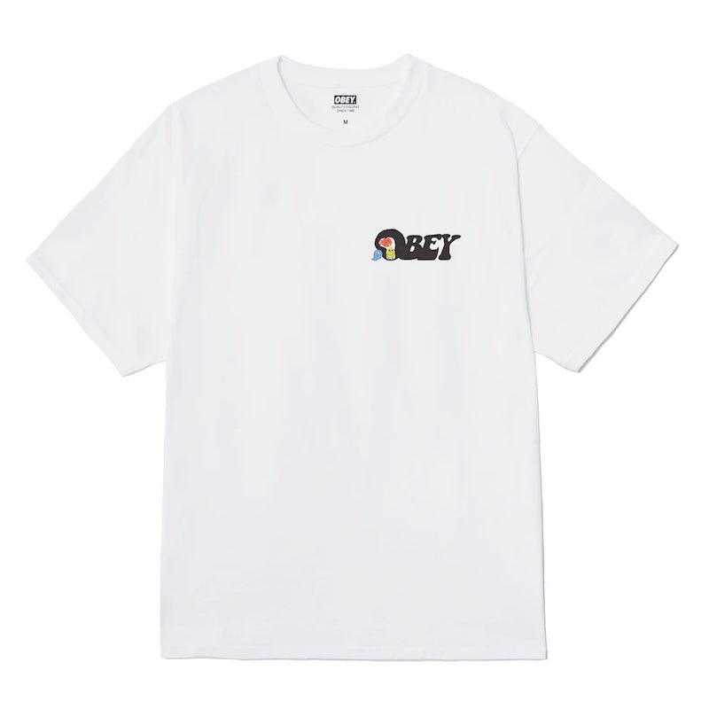 OBEY Tシャツ "OBEY EARTH DROP OUT CLASSIC TEE" (White)