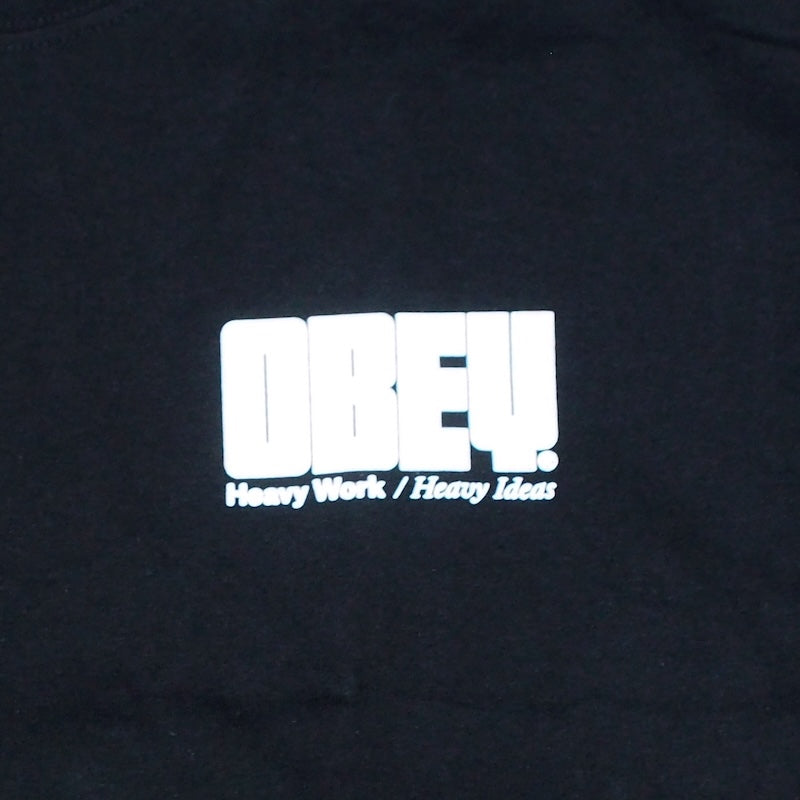 OBEY Tシャツ OBEY HEAVY IDEAS HEAVYWEIGHT TEE ブラック 商品画像 フロントプリント