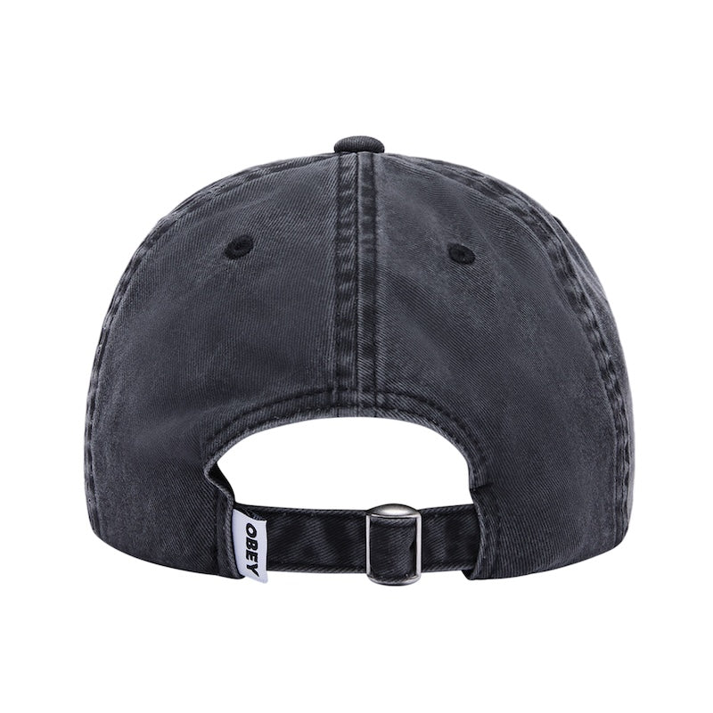 OBEY キャップ PIGMENT OUTLINE DELTA 6 PANEL STRAPBACK CAP ブラック 商品画像 背面