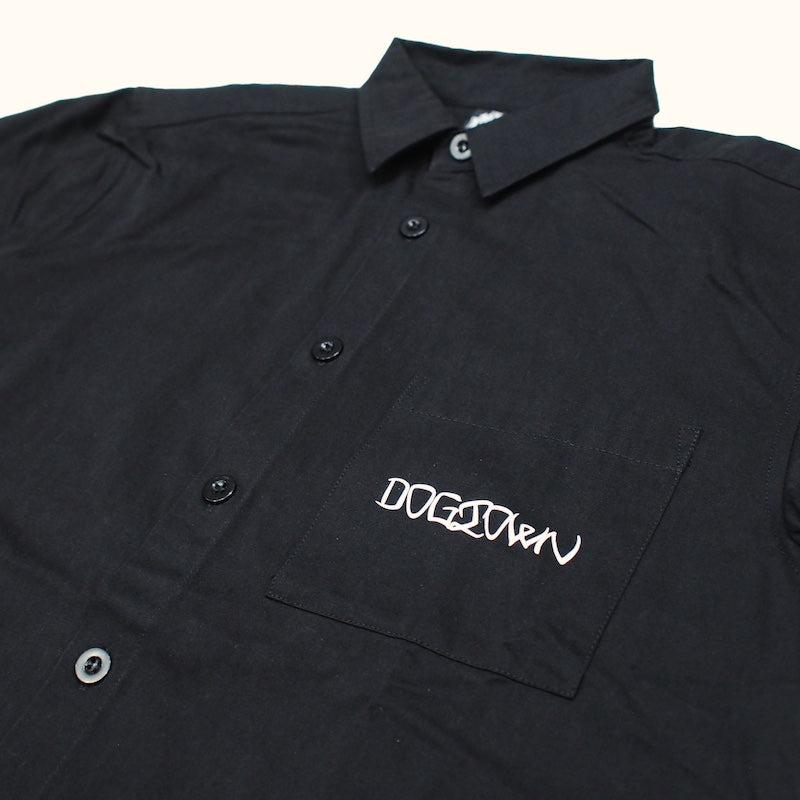 DOGTOWN　S/Sシャツ　"DTS SKATE S/S WORK SHIRT"　(Black)