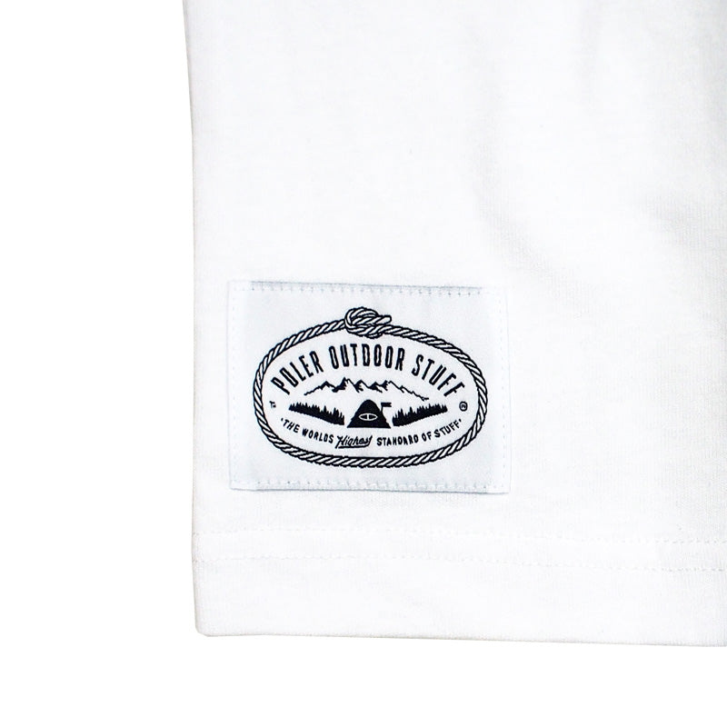 ★30%OFF★ POLeR Tシャツ “COLLEGE TRIM TEE" (White / Maroon)